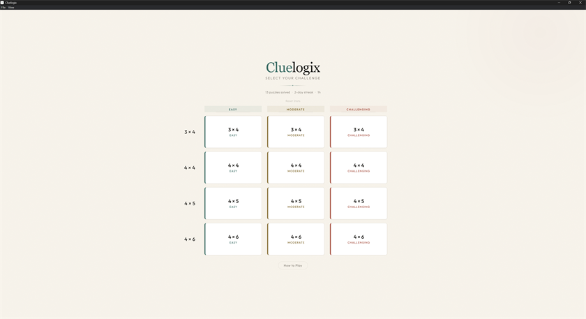 Cluelogix challenge-select board